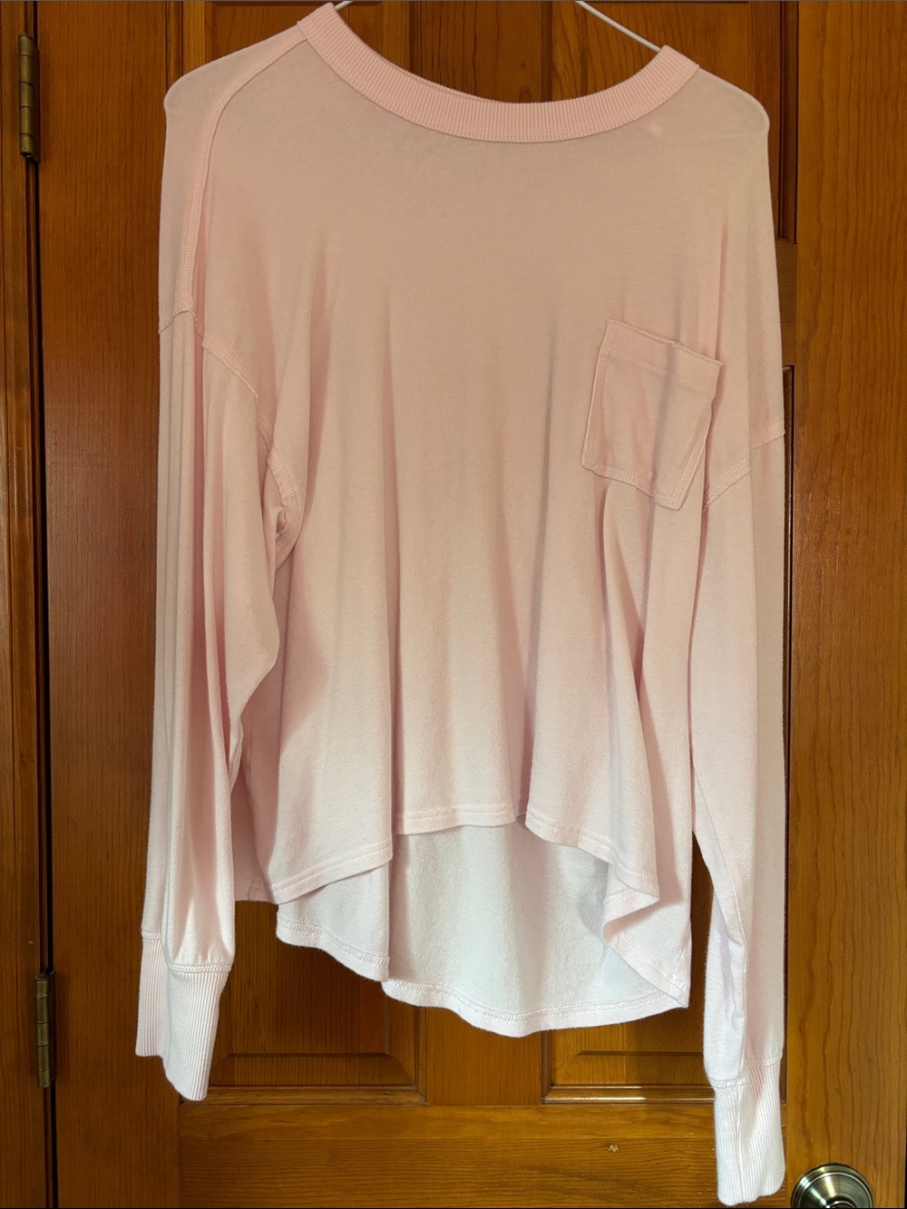 Aerie Pink Oversized Long Sleeve Shirt